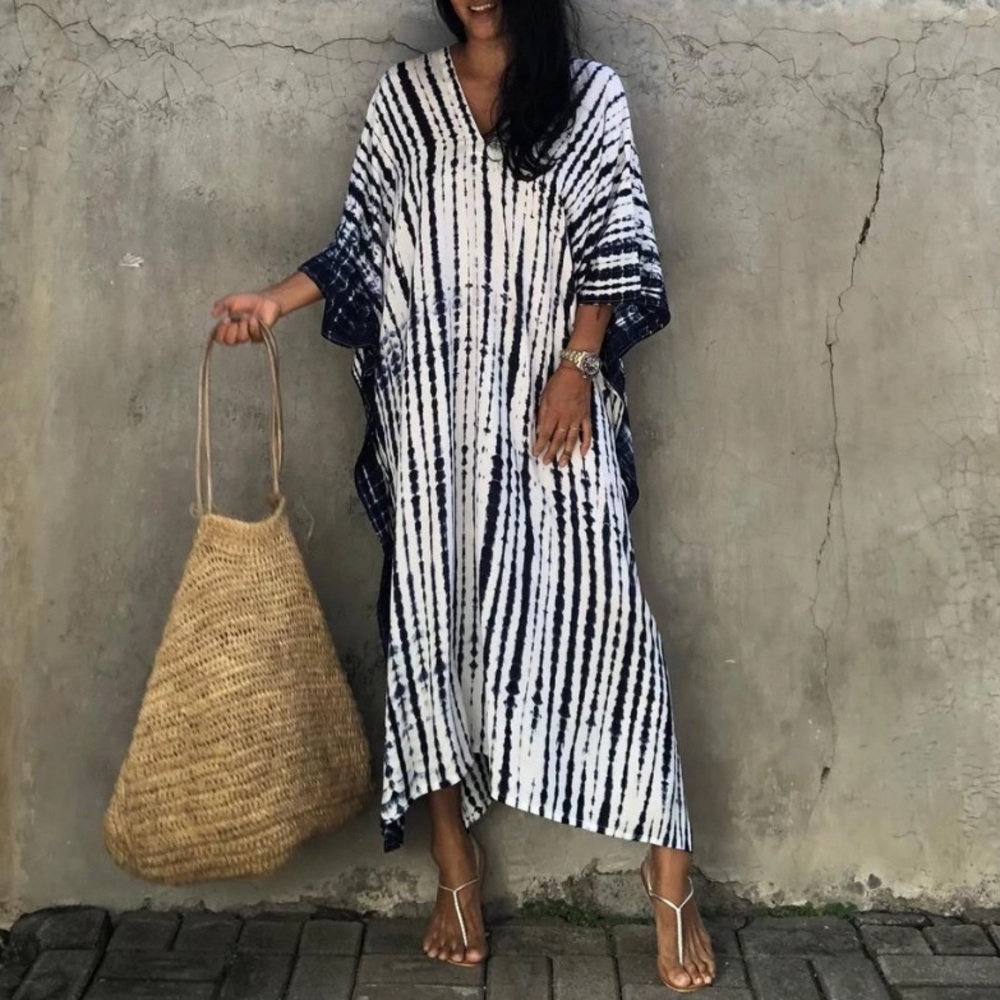 SOLD OUT Boho Tie Dye Kaftan Kimono Coverup Dress - Picture 1 of 7